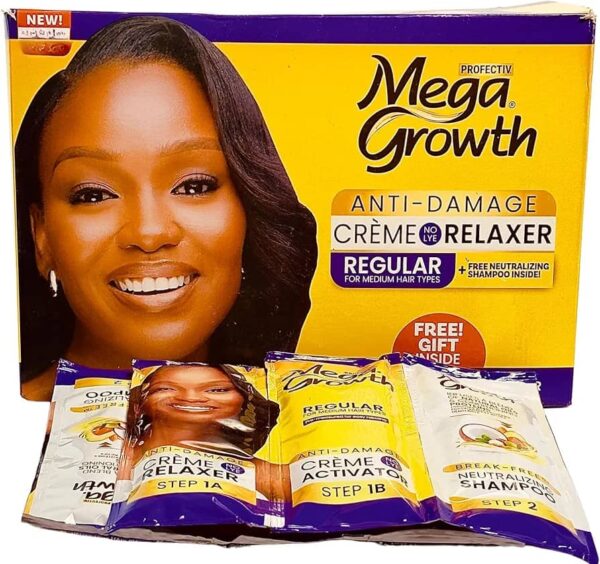 Mega Growth Profectiv Anti-Damage No‑Lye Creme Relaxer – Regular Strength